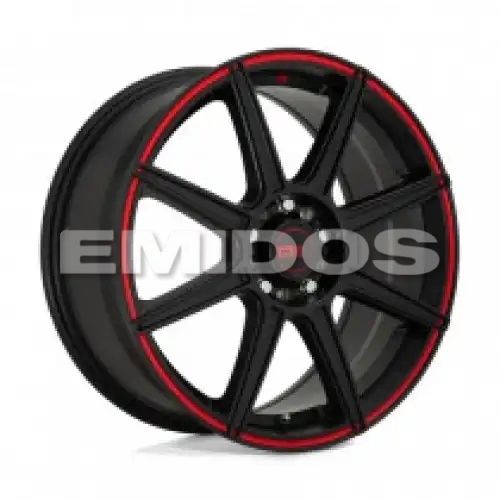 Motegi Racing MR142 CS8 SATIN BLACK W/ RED STRIPE 4x100/108 17R 7 72.56 40