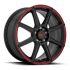 Motegi Racing MR142 CS8 SATIN BLACK W/ RED STRIPE 5x112/114.3 18R 8 72.56 45