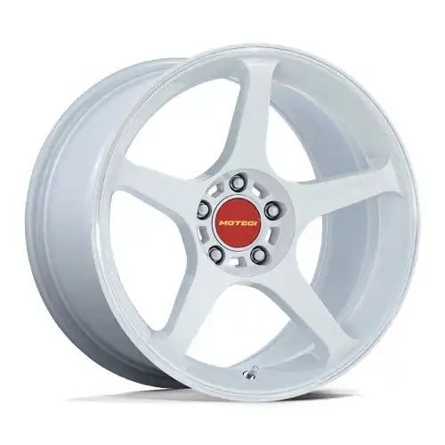 Motegi Racing MR159 BATTLE V MATSURI WHITE PEARL W/ MACHINED LIP STRIPE 5x114.3 18R 9.5 72.56 15