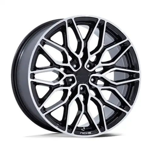 Niche NC277 CALABRIA 5 GLOSS BLACK MACHINED 5x120 22R 9 74.1 27