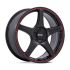 Petrol PE003 P2E MATTE BLACK W/ RED LIP 5x100/120 17R 8 72.56 35