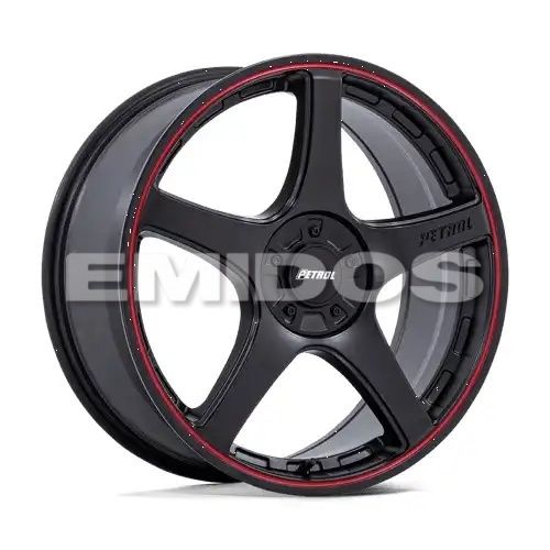Petrol PE003 P2E MATTE BLACK W/ RED LIP 5x110/115 20R 8.5 72.56 40