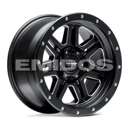 Pro Comp PA62 APEX SATIN BLACK MILLED 5x127 17R 9 71.5 -6