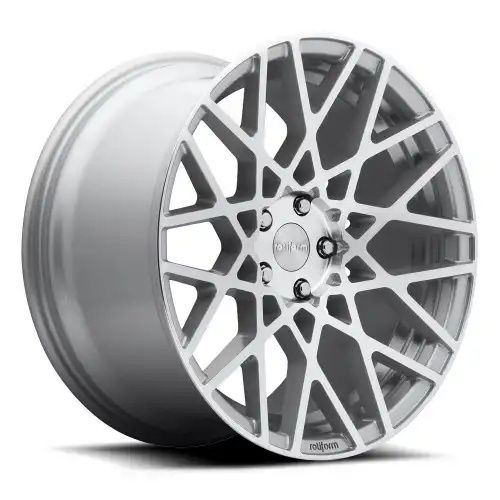 ROTIFORM R110 BLQ GLOSS SILVER MACHINED 5x112 18R 8.5 66.56 45