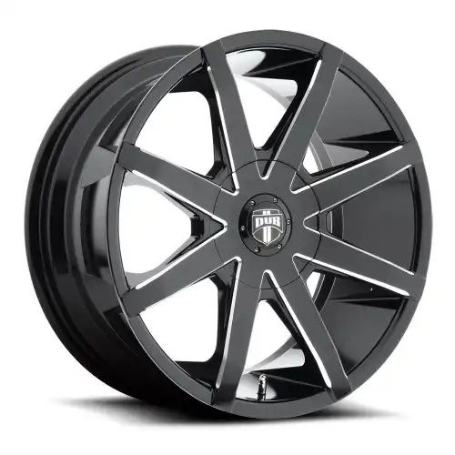 DUB S109 PUSH GLOSS BLACK MILLED 5x112/127 22R 9.5 72.56 32