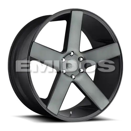 DUB S116 BALLER MATTE BLACK DOUBLE DARK TINT 5x115 24R 10 71.5 20