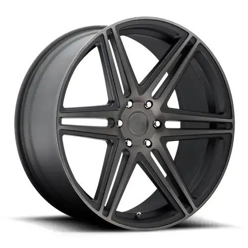 DUB S123 SKILLZ MATTE BLACK DOUBLE DARK TINT 6x135 22R 9.5 87.1 30