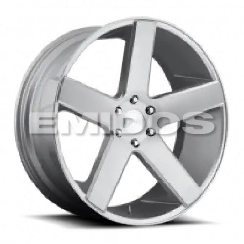 DUB S218 BALLER GLOSS SILVER BRUSHED 5x139.7 22R 9.5 78.1 26
