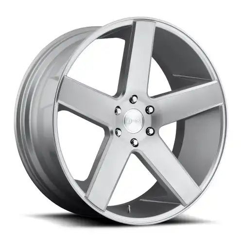 DUB S218 BALLER GLOSS SILVER BRUSHED 5x127 24R 10 78.1 11