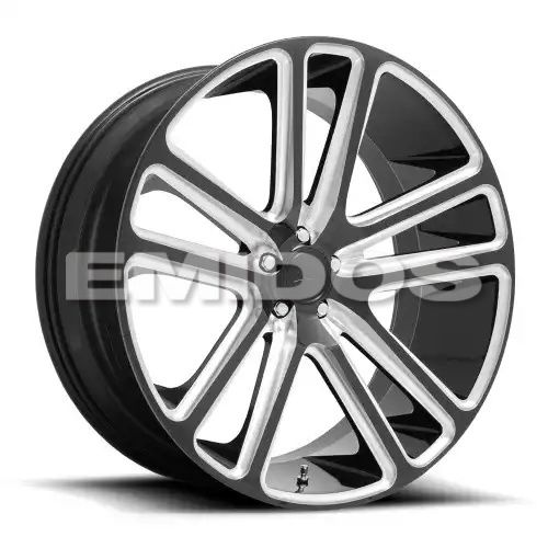 DUB S255 FLEX GLOSS BLACK MILLED 6x135 24R 10 87.1 30