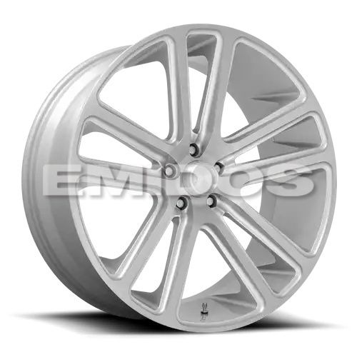 DUB S257 FLEX GLOSS SILVER BRUSHED FACE 5x115 22R 9.5 71.5 BNK