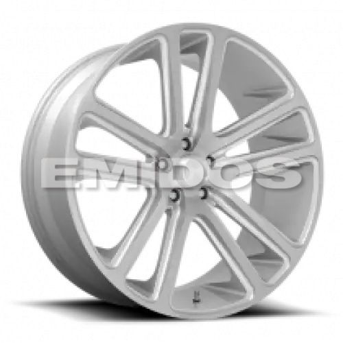 DUB S257 FLEX GLOSS SILVER BRUSHED FACE 5x127 24R 10 78.1 10