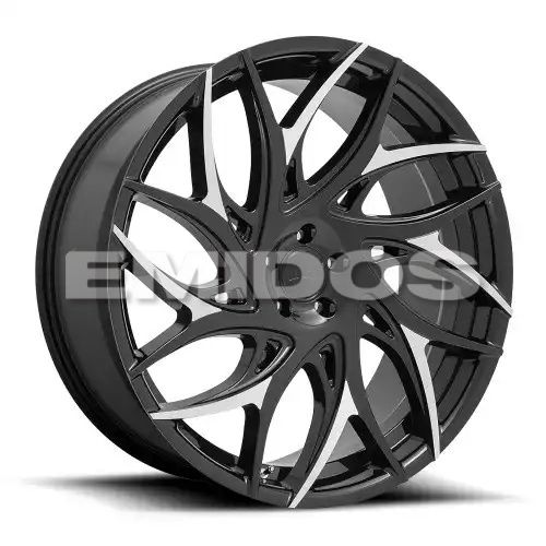 DUB S259 G.O.A.T. GLOSS BLACK W/ MACHINED SPOKES 5x114.3 20R 9 72.56 35