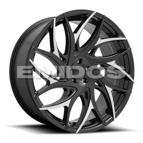 DUB S259 G.O.A.T. GLOSS BLACK W/ MACHINED SPOKES 5x120 22R 9 72.56 35