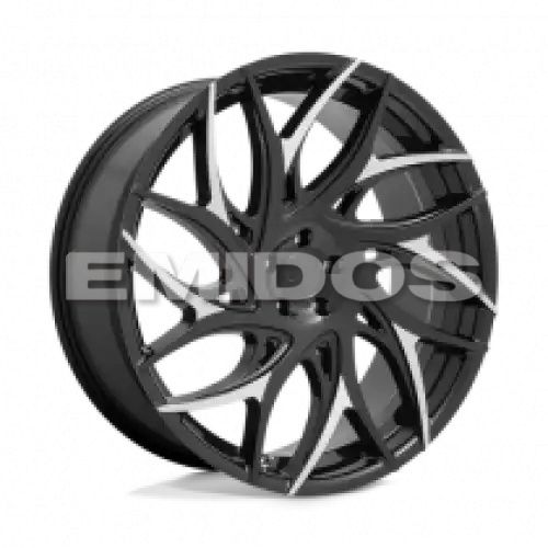 DUB S259 G.O.A.T. GLOSS BLACK W/ MACHINED SPOKES 5x139.7 24R 10 78.1 25