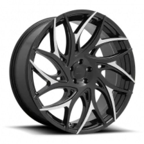 DUB S259 G.O.A.T. GLOSS BLACK W/ MACHINED SPOKES 6x139.7 26R 10 106.1 25