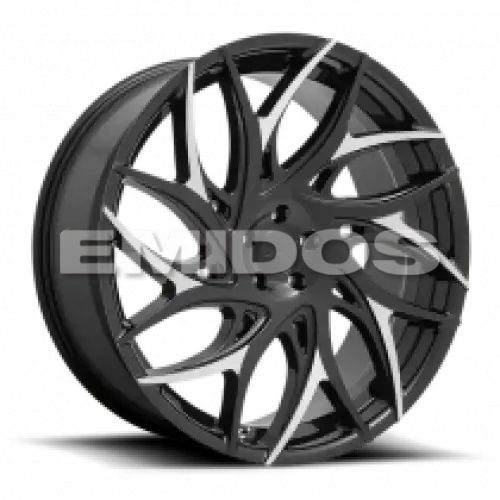 DUB S259 G.O.A.T. GLOSS BLACK W/ MACHINED SPOKES 6x139.7 26R 10 106.1 25