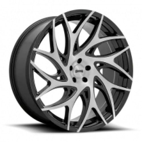 DUB S260 G.O.A.T. BRUSHED FACE W/ GLOSS BLACK DARK TINT SPOKES 5x127 26R 10 78.1 10