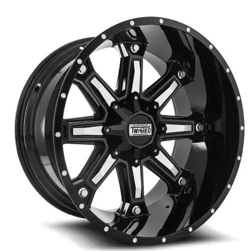 Twisted Off-Road T-23 Wraith Gloss Black & Machined 6x135/139.7 20R 10 108 -12