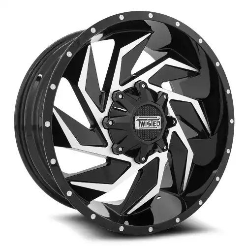 Twisted Off-Road T-27 Vixon Gloss Black & Machined 6x135/139.7 24R 14 108 -76