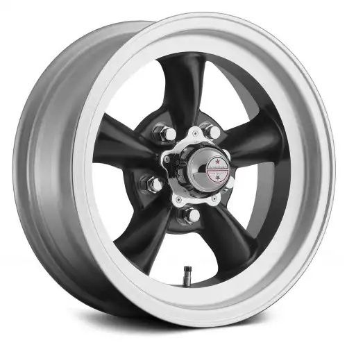 American racing VN105 TORQ THRUST D SATIN BLACK W/ MACHINED LIP 5x120.65 15R 8.5 83.06 -25