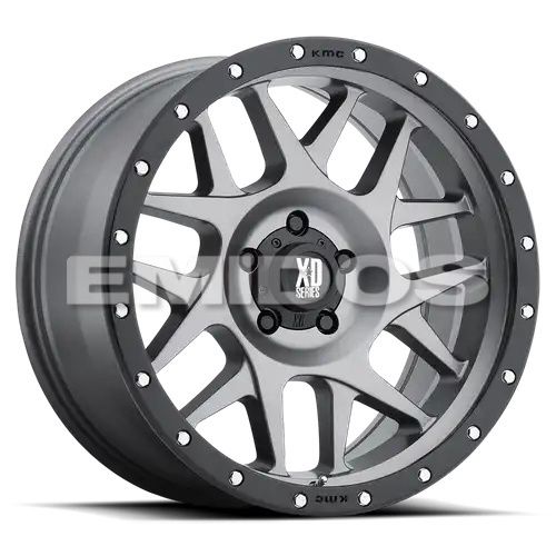 XD Series XD127 BULLY MATTE GRAY W/ BLACK RING 5x150 18R 9 110.1 18