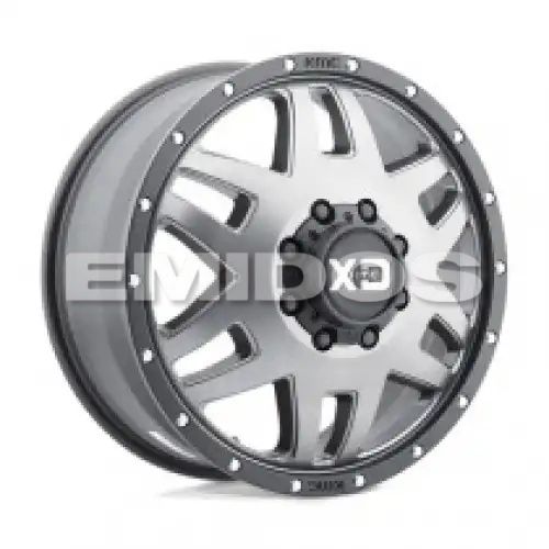 XD Series XD130 MACHETE DUALLY MATTE GRAY W/ BLACK RING 8x200 17R 6.5 142 -155