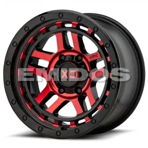 XD Series XD140 RECON GLOSS BLACK MACHINED W/ RED TINT 5x127 18R 8.5 78.1 BNK