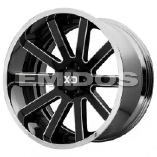 XD Series XD200 HEIST GLOSS BLACK MILLED CENTER W/ CHROME LIP 5x127 20R 12 72.56 -44