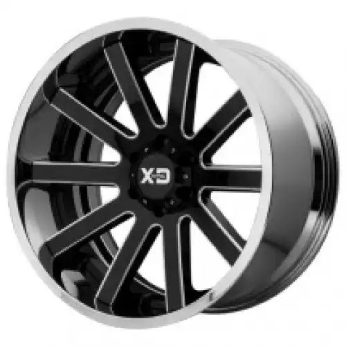 XD Series XD200 HEIST GLOSS BLACK MILLED CENTER W/ CHROME LIP 5x139.7 20R 12 78.1 -44