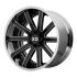 XD Series XD200 HEIST GLOSS BLACK MILLED CENTER W/ CHROME LIP 8x170 20R 12 125.1 -44