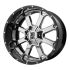 XD Series XD202 BUCK 25 CHROME CENTER W/ GLOSS BLACK MILLED LIP 5x127/139.7 22R 12 78.1 -44