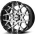 XD Series XD203 CHOPSTIX CHROME CENTER W/ GLOSS BLACK MILLED LIP 8x165.1 22R 10 125.1 -18