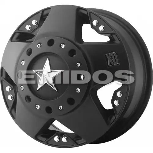 XD Series XD775 ROCKSTAR DUALLY MATTE BLACK FRONT 8x165.1 17R 6 125.1 111