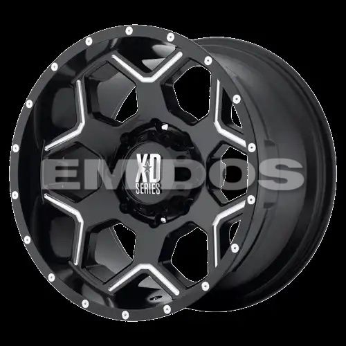 XD Series XD812 CRUX GLOSS BLACK MILLED 6x135 20R 9 87.1 18