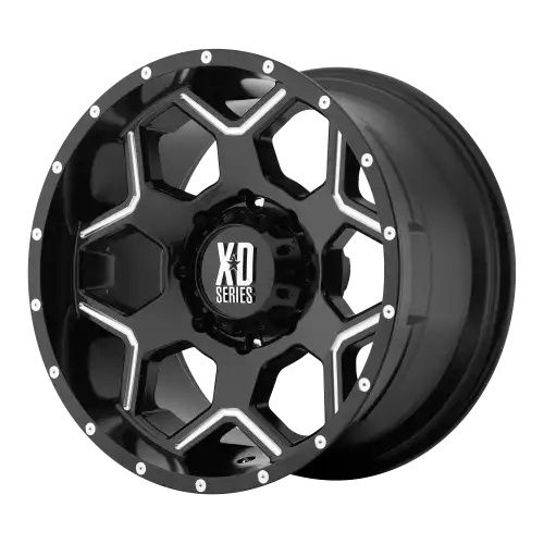 XD Series XD812 CRUX GLOSS BLACK MILLED 6x139.7 17R 9 106.1 18