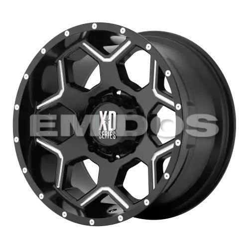 XD Series XD812 CRUX GLOSS BLACK MILLED 6x139.7 17R 9 106.1 18