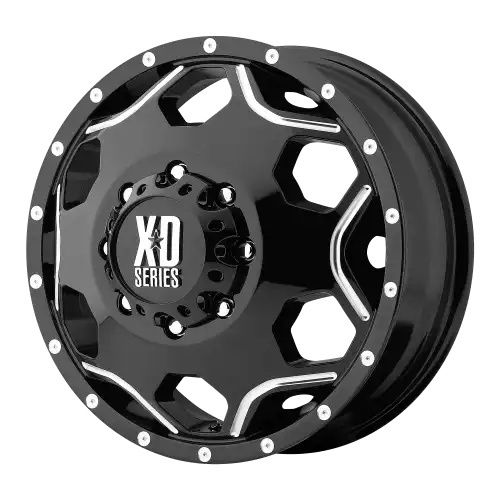 XD Series XD814 CRUX DUALLY GLOSS BLACK W/ MILLED ACCENTS 8x210 17R 6 154.3 -134
