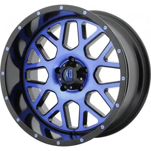XD Series XD820 GRENADE SATIN BLACK MACH FACE W/ BLUE TINTED CLEAR COAT 5x127 20R 10 78.1 -24