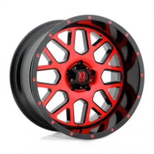 XD Series XD820 GRENADE SATIN BLACK MACH FACE W/ RED TINTED CLEAR COAT 5x127 20R 10 78.1 -24