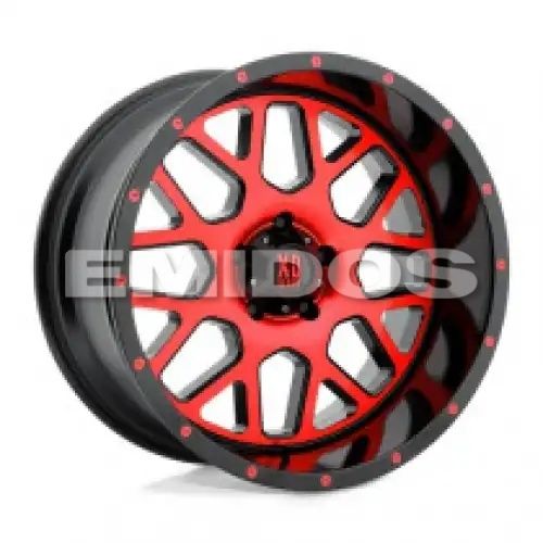 XD Series XD820 GRENADE SATIN BLACK MACH FACE W/ RED TINTED CLEAR COAT 5x127 20R 10 78.1 -24