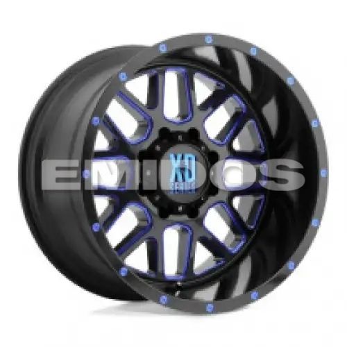 XD Series XD820 GRENADE SATIN BLACK MILLED W/ BLUE TINTED CLEAR COAT 5x127 20R 10 78.1 -24