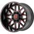 XD Series XD820 GRENADE SATIN BLACK MILLED W/ RED TINTED CLEAR COAT 5x127 20R 10 78.1 -24