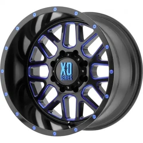 XD Series XD820 GRENADE SATIN BLACK MILLED W/ BLUE TINTED CLEAR COAT 8x170 20R 10 125.1 -24