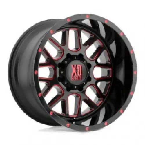 XD Series XD820 GRENADE SATIN BLACK MILLED W/ RED TINTED CLEAR COAT 6x139.7 20R 12 106.1 -44
