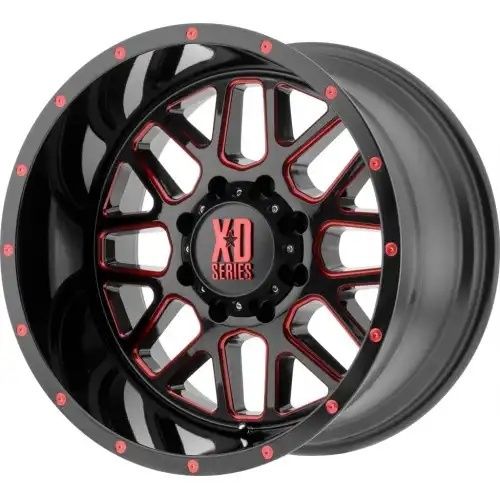 XD Series XD820 GRENADE SATIN BLACK MILLED W/ RED TINTED CLEAR COAT 6x135 20R 9 87.1 18