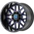 XD Series XD820 GRENADE SATIN BLACK MILLED W/ BLUE TINTED CLEAR COAT 5x127 18R 9 78.1 -12