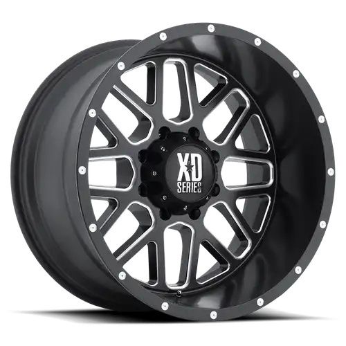 XD Series XD820 GRENADE SATIN BLACK MILLED 8x165.1 18R 9 125.1 -12