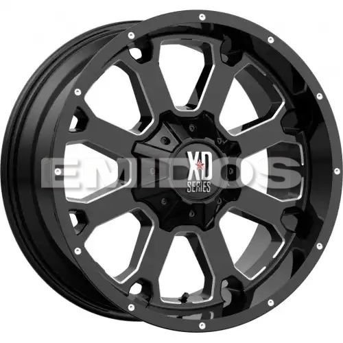 XD Series XD825 BUCK 25 GLOSS BLACK MILLED 8x180 20R 9 124.2 18