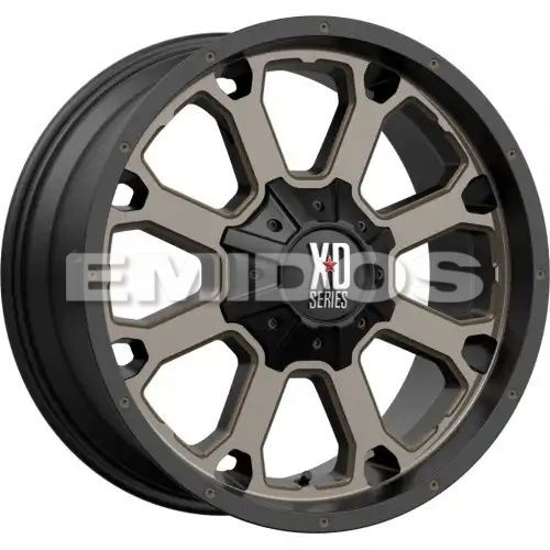 XD Series XD825 BUCK 25 MATTE BLACK W/ DARK TINT 8x180 20R 9 124.2 BNK